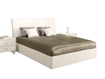 FASHION TIME - Leather storage bed with upholstered headboard by Barnini Oseo - view 2